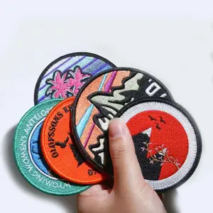 Free high-quality sample of embroidered chenille patch with custom embroidery and woven iron-on patches for clothing