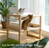 Canapé-lit pour animaux de compagnie en bois de grande taille, sûr et stable, de haute qualité, en gros, hamac surélevé pour chat