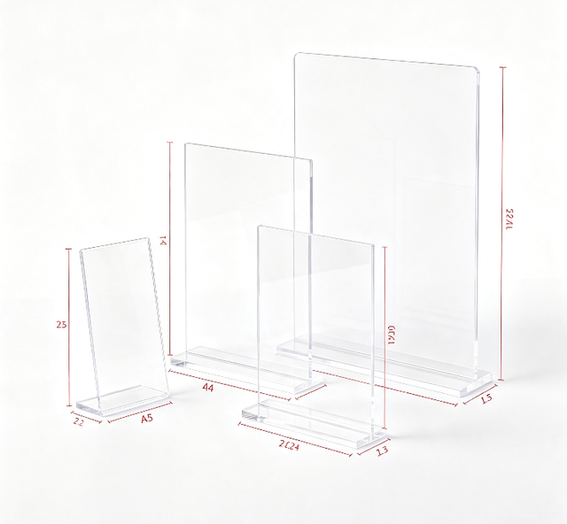 Custom Size Acrylic Standee Single/Double Side UV Printing Die Cut with Detachable Base Clear Tabletop Acrylic Standee