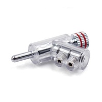 Connecteur de haute qualité en cuivre plein plaqué rhodium en forme de pistolet, fiche banane, fiche pour haut-parleur, connecteur sans soudure pour audio et vidéo
