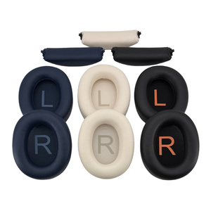 Almohadillas de repuesto para <span class=keywords><strong>auriculares</strong></span>, orejeras de cuero proteico para <span class=keywords><strong>auriculares</strong></span> QCY H3/H3 Lite <span class=keywords><strong>TOZO</strong></span> HT2 - Product Image 2