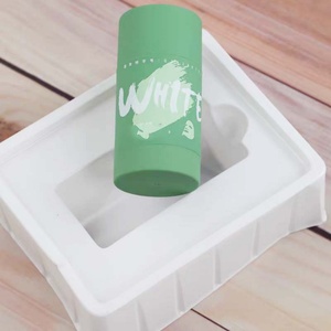 Botella Redonda de Plástico Verde Mate AS de 75g para Bálsamo Desodorante / Envase de Crema Solar Cosmética en Barra, Fabricante de Tubos y Botellas - Product Image 1