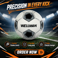 Ballon de football taille 5 pour jeunes, haute élasticité, en PU écologique, léger, durable, antidérapant, en cuir thermocollé, pour entraînement et match