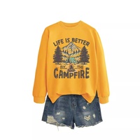 Sweat-shirt à col rond pour femme à manches longues, en stock en gros sur palette, prêt à l'emploi, pour la vente en gros, l'exportation et la commercialisation aux détaillants de vêtements.