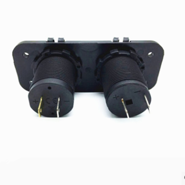 Dual USB Fast Charger for Car Modification 2-Hole Panel with 3.1A Type C Charging Port 12V Base Matching Phone Charging Function