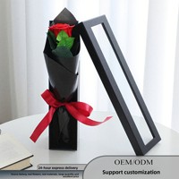 Boîte Cadeau Rose Éternelle Préservée – Bouquet à Tige Unique Personnalisable – Livraison Rapide pour Fêtes, Anniversaires et Célébrations