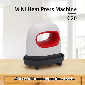 Mini presse à chaud électrique à main <span class=keywords><strong>rouge</strong></span> Machine dispositif de Type fer à transfert rapide presse facile pour l'impression de t-shirts nouvel état - Product Image 2
