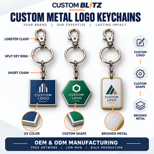 Llaveros Metálicos Personalizados con Logotipo Corporativo, Llaveros de Aleación de Zinc Cepillado con Cierre de Mosquetón - Product Image 4