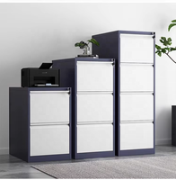 Armoire de classement à tiroirs en acier thermolaqué à alimentation directe avec serrure à clé, grande capacité, anti-corrosion, casier de rangement métallique