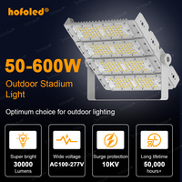 Projecteur LED professionnel 50W-600W, haute puissance, IP66, 150LM/W, en aluminium, pour stade, terrain de football, cricket, arène sportive