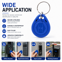 Factory Custom Waterproof T5577 125kHz Rewritable ABS RFID Keyfob Token Contactless Smart Key Tag for Door Access Control System