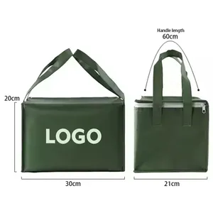 Tas pendingin terisolasi piknik supermarket belanja dapat dipakai ulang dengan logo dicetak ramah lingkungan tahan air tas pendingin bir makan siang