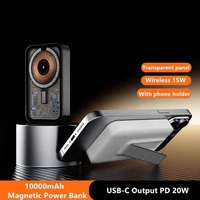 Pengisi daya nirkabel 15W, Casing PowerBank 10000mah, pengisian daya Cepat aman magnetik untuk iPhone 16 15 14 13 12