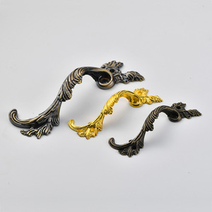 Furniture Handle Zinc Alloy European Style <b>Cabinet</b> Drawer Pull Novelty Shape Hanging Ring Handle Small Large Antique Bronze <b>Gold</b> - Product Image 2
