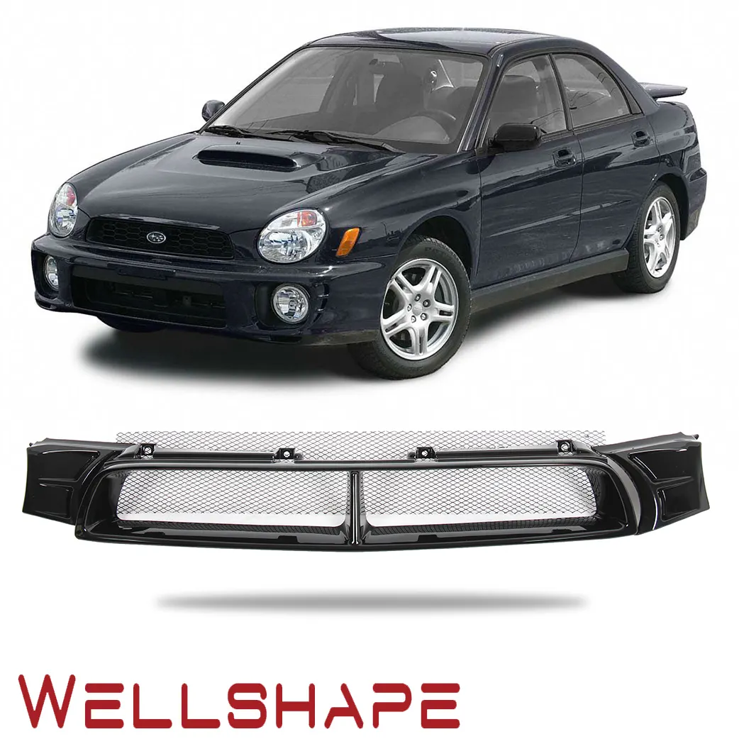 Impreza WRX STI 2002-2003กระจังหน้าแบบตาข่าย,ตะแกรง ABS สีดำสำหรับ Subaru