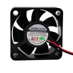 Aidecoolr High Airflow 2200 RPM Automatic DC Axial Flow Fans 50*50*15mm 2.8-150CFM 20-50dBA Low Noise 12V/5V Voltage