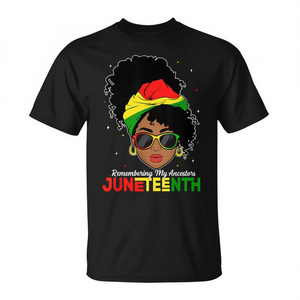 T-shirt Juneteenth Black Girl Remembering My Ancestors - Product Image 2
