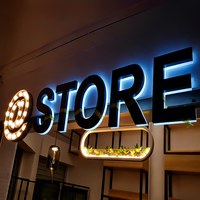 Vente chaude : Lettres 3D en métal inoxydable, logo personnalisé, enseigne LED personnalisée, lettres rétroéclairées LED, logo 3D