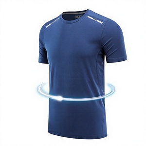 T-shirts de sport à séchage rapide et respirants à col rond, personnalisables avec logo, pour marathon en extérieur, 180g - Product Image 1
