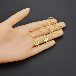 बारबाडोस द्वीप मानचित्र और ध्वज प्रतीक सोने के रंग इयररिंग्स या उपहार के लिए स्टेनलेस स्टील स्टड स्टेनलेस स्टील स्टड - Product Image 4