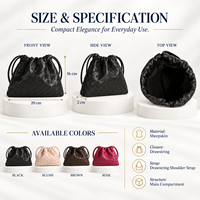 Sac à cordon en cuir de mouton de luxe, grande capacité, sac bandoulière, sac à main pour femmes, logo personnalisé OEM ODM, vente en gros