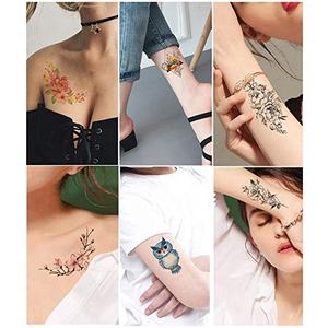 Pegatina de tatuaje temporal Cristiana Cruzada de mano de oración negra de Color puro - Product Image 6