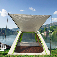 Tente gonflable en tissu Oxford imperméable, installation automatique, une chambre, 195x195x140 cm, abri familial pour le camping quatre saisons