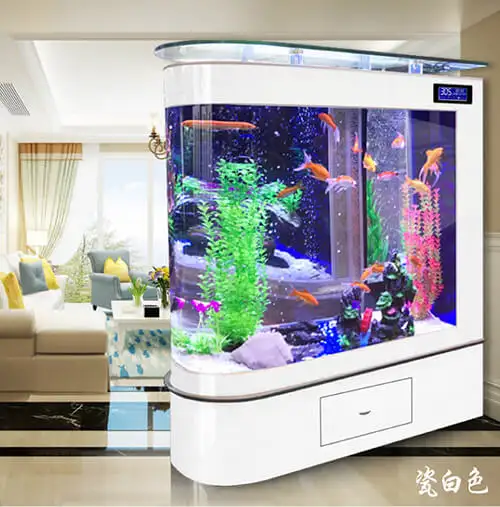 Kunden spezifische große transparente Würfel Acryl Aquarium Aquarium Glass Bullet Front Aquarium Aquarium