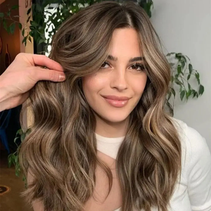 Peluca de Cabello Humano Largo Ondulado <span class=keywords><strong>con</strong></span> Encaje Frontal, <span class=keywords><strong>Rubio</strong></span> Cenizo Europeo <span class=keywords><strong>con</strong></span> Reflejos, Peluca Balayage Rubia <span class=keywords><strong>con</strong></span> Encaje Frontal - Product Image 5