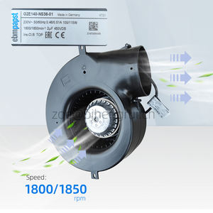 Ventilador Centrífugo de Presión para Ambulancia, Modelo G2E140-NS38-01, 230V AC 0.46A/0.51A 105W/115W 50Hz/60Hz 1800RPM/1850RPM - Product Image 3