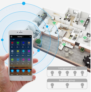 Bombilla Inteligente <span class=keywords><strong>LED</strong></span> Wifi de 9W E27 E26 7W, Luz RGB de Colores, Regulable, Compatible con <span class=keywords><strong>Alexa</strong></span>, Foco Inteligente, Luz Inteligente, <span class=keywords><strong>LED</strong></span> Inteligente - Product Image 3