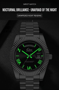 Reloj de Cuarzo de Lujo Musulmán Islámico con Esfera Negra y Logotipo Personalizado para Hombre, Reloj de Acero Inoxidable Resistente al Agua con Número de Etiqueta Privada - Product Image 4