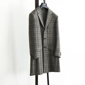 Produttore personalizzato di lana <span class=keywords><strong>cashmere</strong></span> lungo <span class=keywords><strong>cappotto</strong></span> <span class=keywords><strong>uomo</strong></span> giacca <span class=keywords><strong>cappotto</strong></span> di cachemire all'ingrosso della fabbrica - Product Image 3