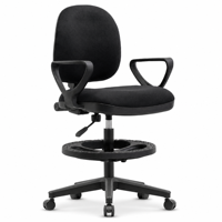 Chaise de bar/tabouret ergonomique moderne pour bureau, base en nylon, confort amélioré pour le personnel, mobilier essentiel pour les réunions