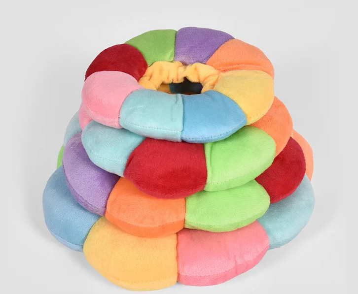 Rainbow-colored soft headgear