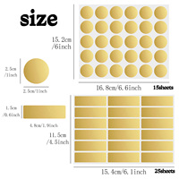 900 autocollants à gratter dorés de 1 pouce, 450 autocollants ronds et 450 autocollants rectangulaires de 1,89 " x 0,59 ", cartes à gratter, étiquettes à gratter