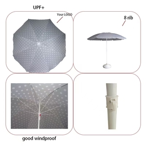 Sombrilla de Playa Clásica con Diseño de Puntos, 160 cm, Protección UV, Tela Oxford 210D, para Jardín, Patio, <span class=keywords><strong>Muebles</strong></span> de Exterior, Venta al Por Mayor - Product Image 2