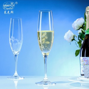 Bohemia Crystal Wine Decanter Set 301-400ml Engraved Stemmed Glass For Red Wine Serving - Product Image 2