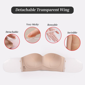 XB168 <span class=keywords><strong>Reggiseno</strong></span> a Fascia Senza Spalline Taglia E, Design Monoblocco, Tessuto Antiscivolo, Senza Ferretto, con Nastro Adesivo Trasparente - Product Image 5
