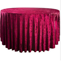 Nappe ronde personnalisée en velours pour les fêtes en plein air, les banquets, les mariages