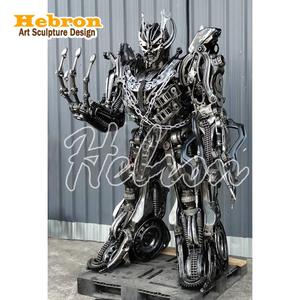 Escultura <span class=keywords><strong>de</strong></span> Metal <span class=keywords><strong>de</strong></span> Acero Inoxidable Gigante con Luces LED para Decoración <span class=keywords><strong>de</strong></span> Jardín y Parque, Arte <span class=keywords><strong>de</strong></span> Metal Reciclado, Estatua <span class=keywords><strong>de</strong></span> Metal <span class=keywords><strong>de</strong></span> Desecho con Diseño <span class=keywords><strong>de</strong></span> Terminator - Product Image 4