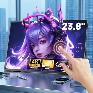 צג IPS בגודל 23.8 אינץ' ברזולוציית <span class=keywords><strong>4K</strong></span> עם מסך מגע 10 נקודות, ניגודיות 1000:1, קצב רענון 60 הרץ, בעל תקני FCC, CE ו-RoHS, מתאים למשחקים, למחשב נייד ולנייד. - Product Image 1