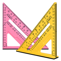 Regla Triangular Métrica de ABS de Alta Calidad Sowell de 7"-12", Moldeada por Inyección de Dos Colores, Uso Industrial y DIY, OEM Personalizable, ODM, 1 Año de Garantía