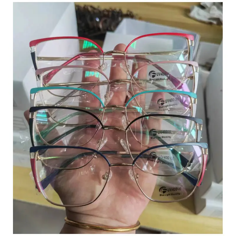 Fashion Anti blue light Metal Cateye Frame For women Random Selection Stock Clearance Metal Computer glasses