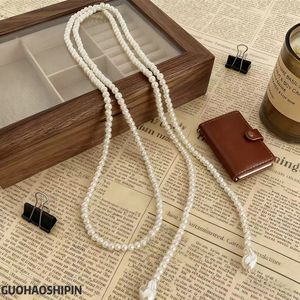 Women's Long Pearl Necklace Imitation Pearl Round Sweater Chain Multi Layer Gift Fashion Jewelry - Product Image 1