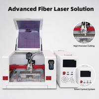 Machine de découpe laser à fibre JPT 800W 1200W 4040 CNC 3 axes pour la découpe de bijoux en or, argent, laiton et acier inoxydable