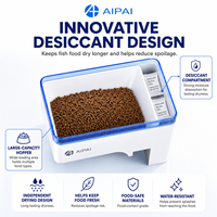 Alimentador Automático de Peces A+ con Abrazadera Ajustable, Temporizador Programable, Control por Aplicación Inteligente, Protección Contra la Humedad y Contra Atascos