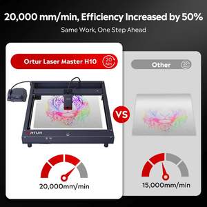 Máquina de Grabado Láser <span class=keywords><strong>Ortur</strong></span> Laser <span class=keywords><strong>Master</strong></span> H10 20000mW Clase 4 con Asistencia de Aire de 40L, <span class=keywords><strong>2</strong></span> Cabezales, Velocidad de 20000mm/min, Control Android/iOS - Product Image 5