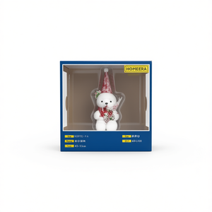 Homeera Christmas Bear Figurine 40-2703 Indoor Decoration 4-4.9in Height Living Room Ornament - Product Image 1