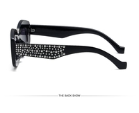 Pas cher prix rétro lunettes de soleil Uv 400 rouge nouvelles lunettes de soleil à la mode drôle fête coloré Logo mode brillant lunettes de soleil de luxe
